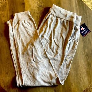 Women’s Champion Jersey Pocket Jogger Sweatpants Medium NWT Oxford Gray